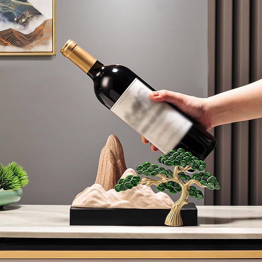 Amazon｜2個セット ワインスタンド おしゃれ 樹脂 卓上 彫刻工芸品