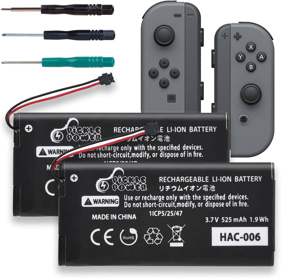 Amazon.com: Pickle Power Joy Con Battery Replacement, 2pcs HAC-006