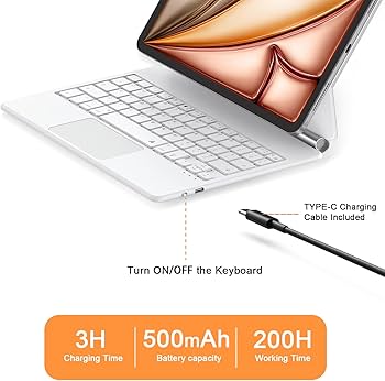 Amazon.com: VOWUBO Magic Keyboard for iPad Air 11 inch M3/M2
