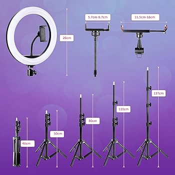 Amazon | FreeFly LEDリングライト高安定性 三脚スタンド+卓上スタンド
