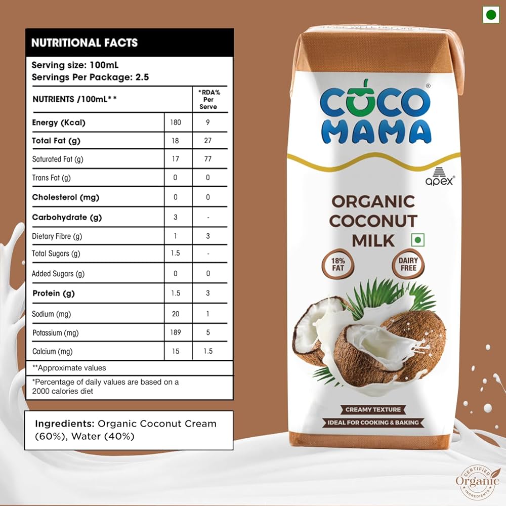 COCO MAMA COCONUT MILK 250ML (8908013080182) : Amazon.sg: Beauty
