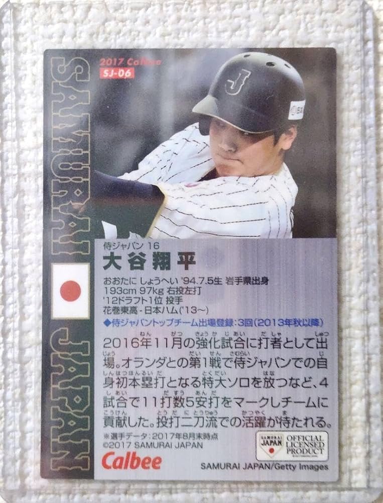 Amazon.co.jp: 貴重 大谷翔平 名前箔カード 完 侍ジャパン : おもちゃ