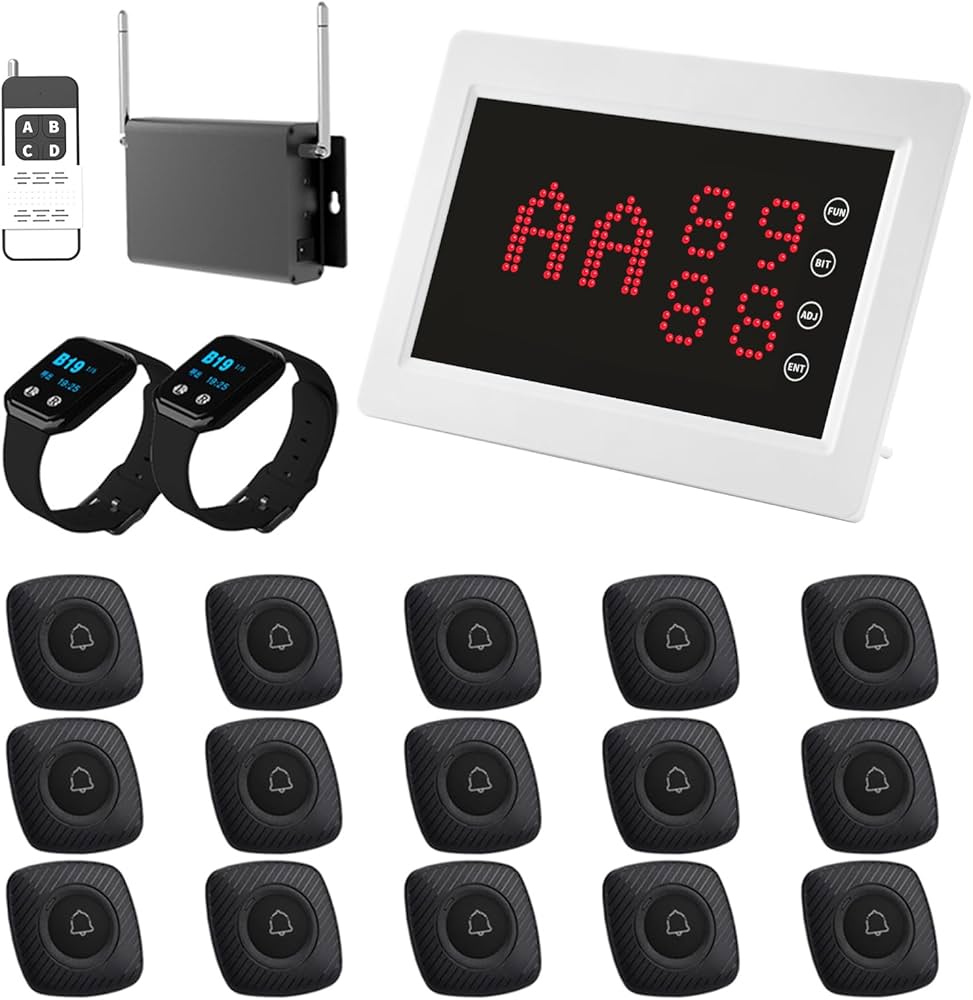 Amazon.co.jp: FLYDOG ワイヤレス呼び出しベル 飲食店 業務用スタッフ