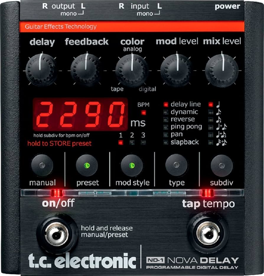 Amazon.com: TC Electronic ND-1 Nova Delay Guitar Pedal : Musical
