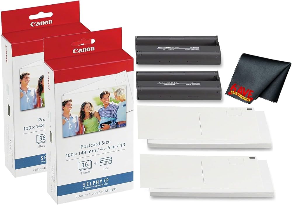 Amazon.com : Canon KP-36IP Color Ink and Photo Paper Set 4