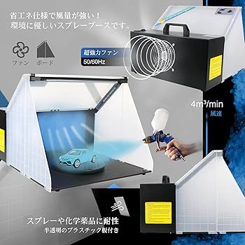 Amazon | Ausuc スプレーブース LEDライト付 エアーブラシ用 塗装