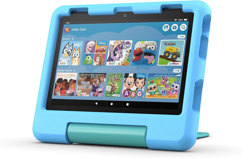 Amazon.com: Amazon Fire HD 8 Kids tablet, ages 3-7 (32 GB, Blue) +