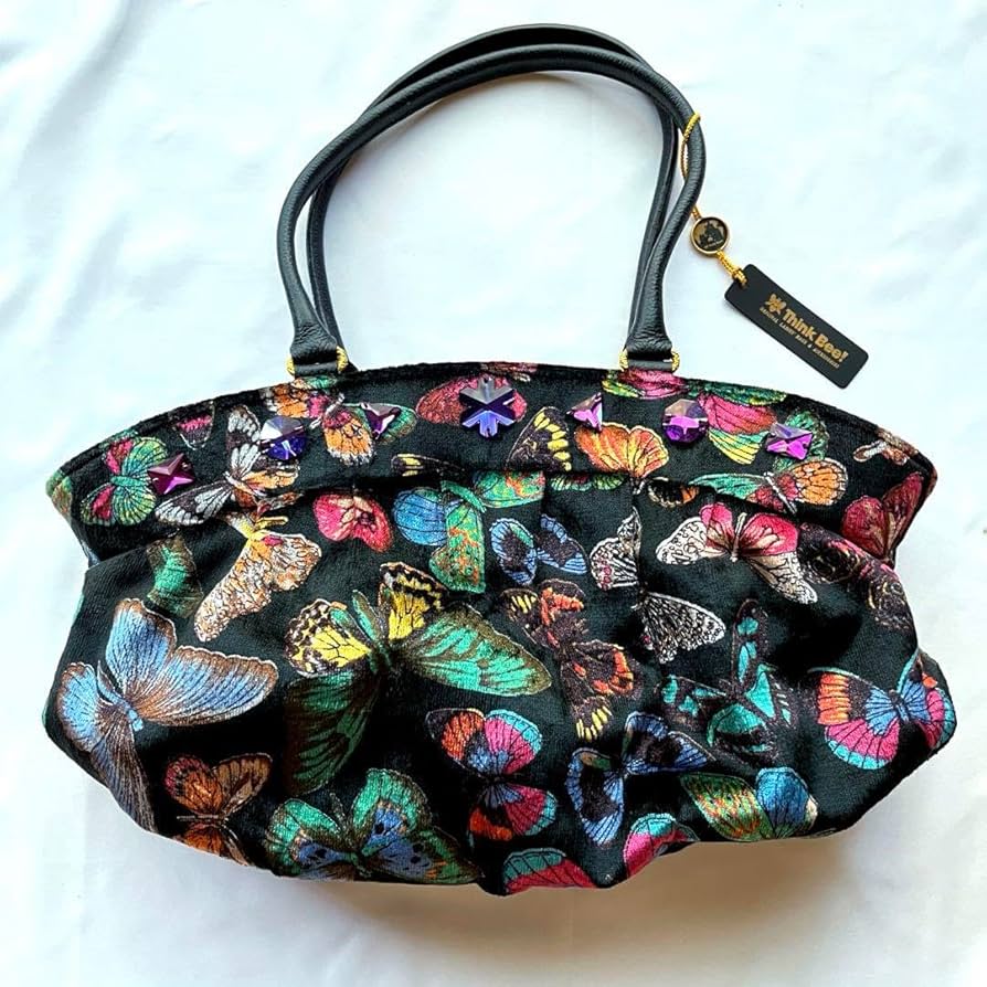 Amazon.co.jp: Think Beeシンクビー 横長トートバッグ ベロアレザー