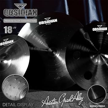 Amazon.com: PLADRUBO Titanium Color Cymbals Set – 7-Piece Drum
