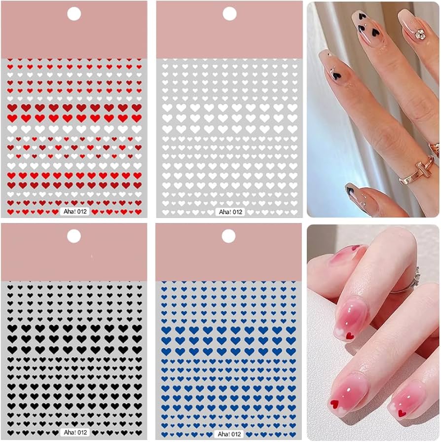 Amazon.co.jp: TBDBNR ネイルシール ハート ネイルステッカー 4枚
