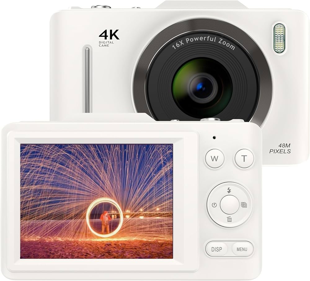 Amazon | デジカメ 4Kデジタルカメラ コンパクトカメラ 30FPS 6800万