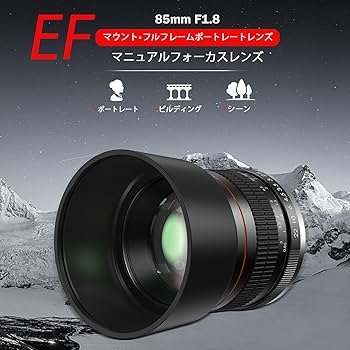 Amazon.co.jp: Lightdow for Canon EFレンズ 85mm F1.8 大口径レンズ単