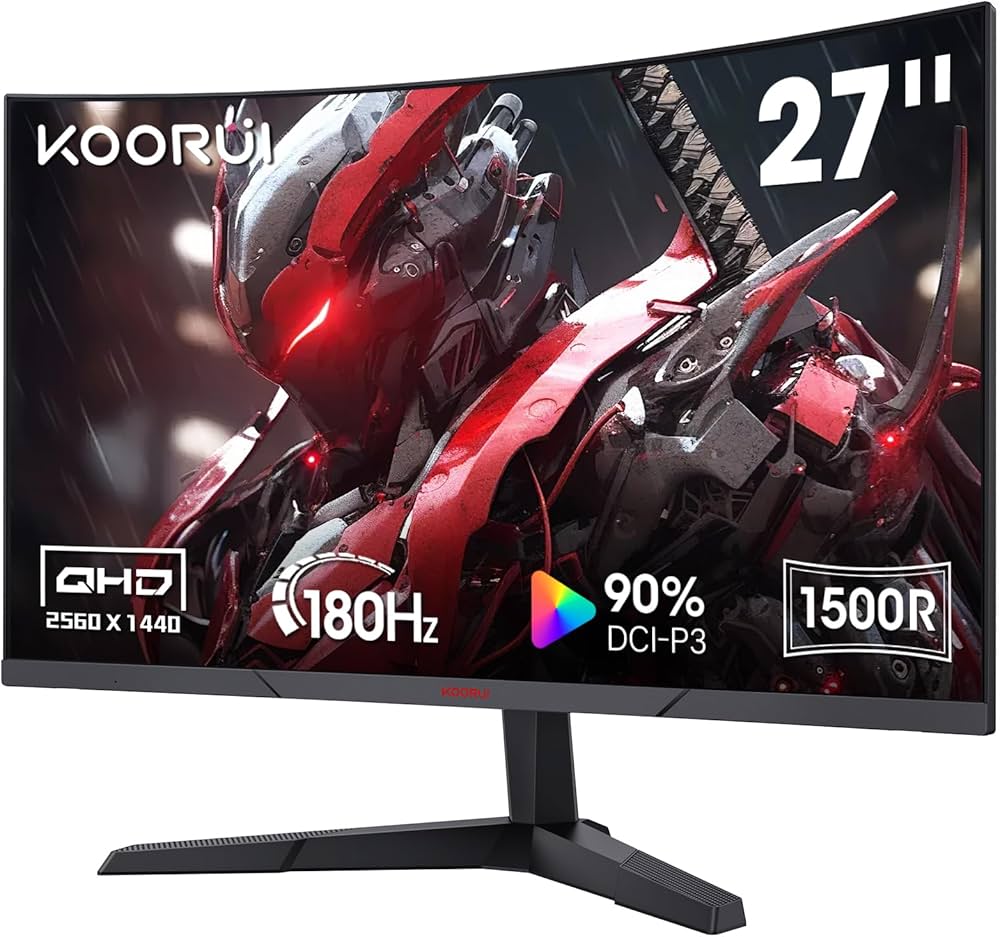 Amazon.co.jp: KOORUI ゲーミングモニター WQHD 27インチ 湾曲モニター