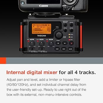 Amazon.com: TASCAM 4-Channel Portable Audio Recorder for