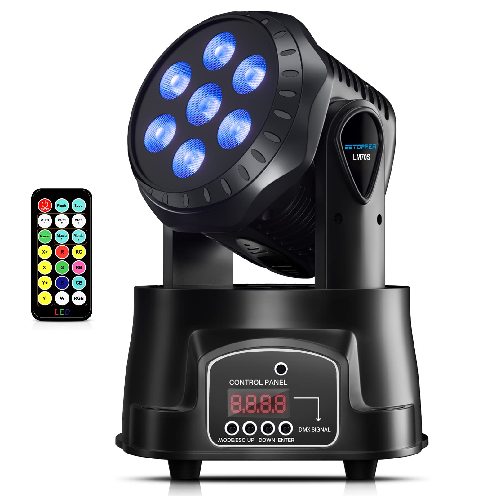 Amazon.co.jp: BETOPPER LEDムービングライト舞台照明7x8W RGBW DMX512