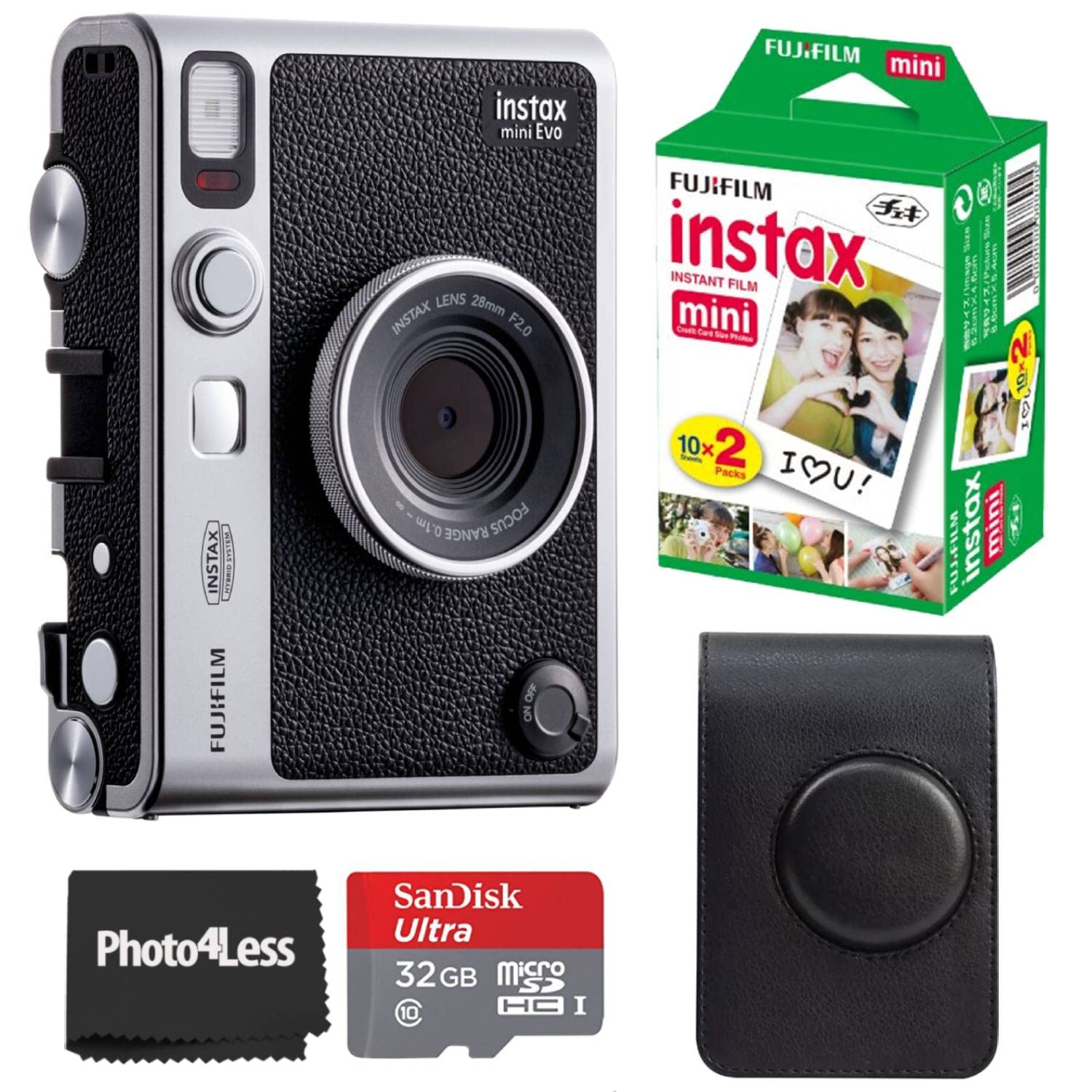 Amazon.com : Fujifilm Instax Mini EVO Hybrid Black Instant Camera