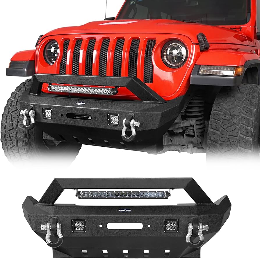 Amazon.co.jp: Hooke Road Stubbyフロントバンパー ウィンチプレート