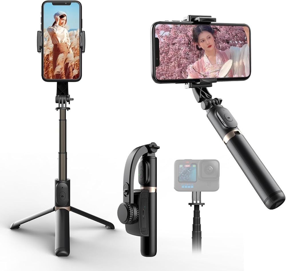Amazon.co.jp: 【2025年新登場】ジンバル自撮り棒 スマホジンバル 単軸