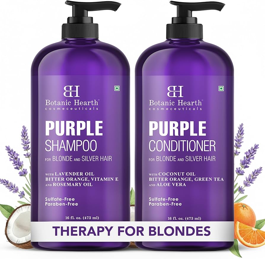 Amazon.com: Botanic Hearth Purple Shampoo And Conditioner Set