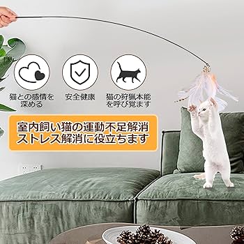 Amazon.co.jp: NBVNBV【Amazon限定ブランド】猫じゃらし 吸盤式自動