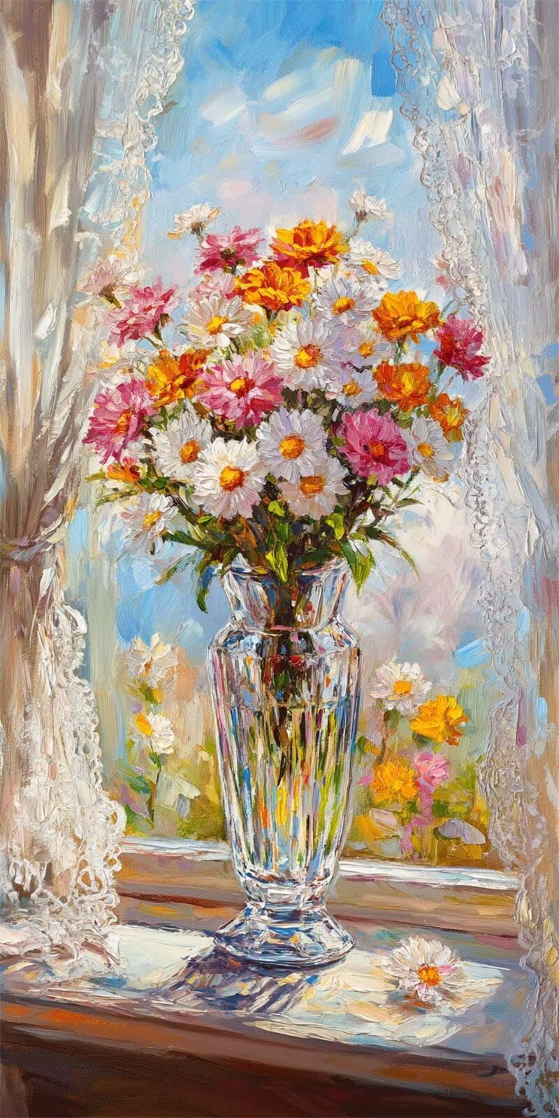 Amazon.co.jp: DIY Paint by Numbers カラフル数字油絵花簡単大人