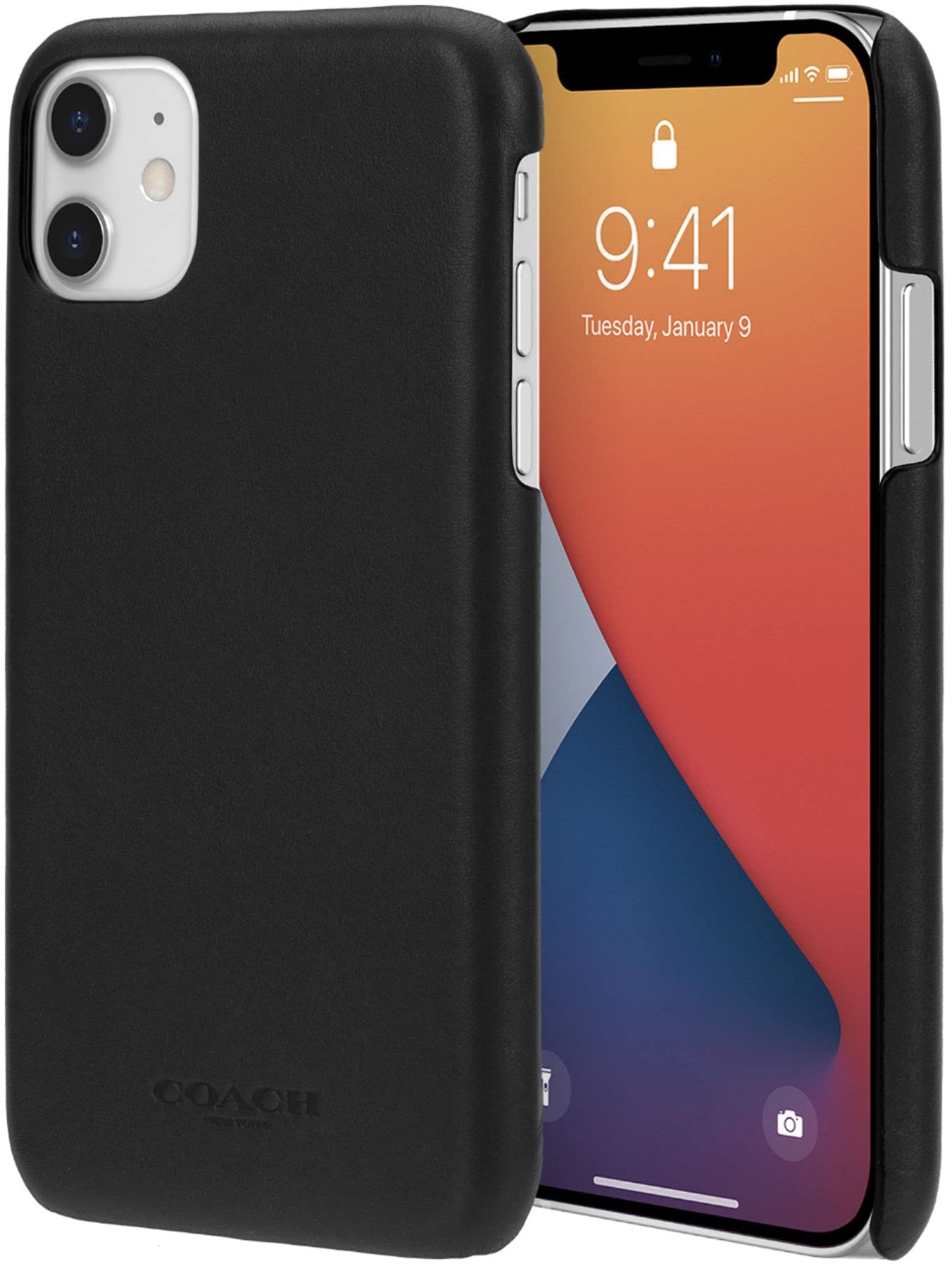 Amazon.com: Coach Leather Slim Case for iPhone 12 mini Black