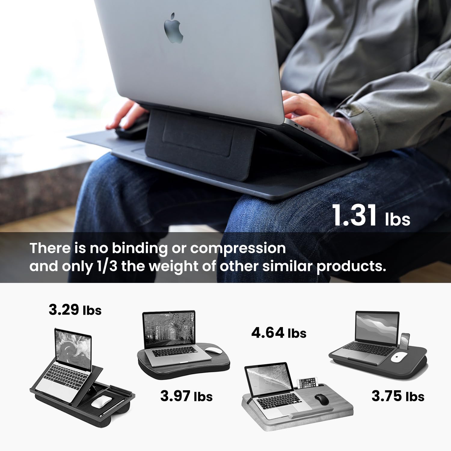 Amazon.com: PUNCUBE Portable Lap Desk -Ultra Slim&Compact Laptop