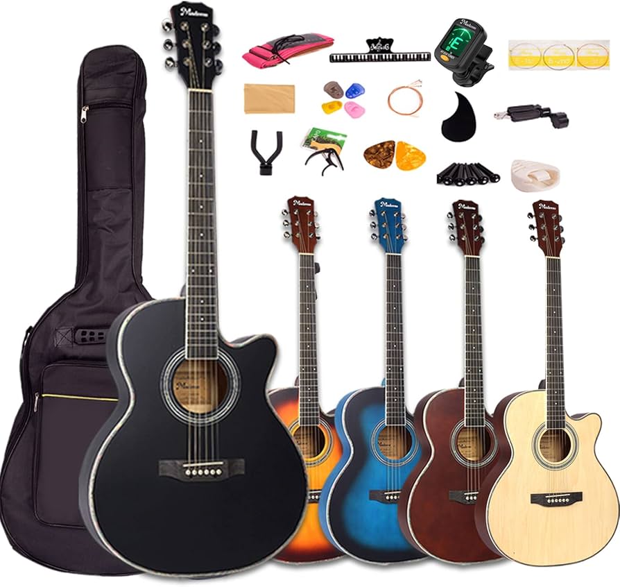 Amazon | Mademu アコースティックギター 初心者セット カッタウェイ