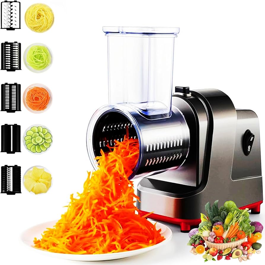 Amazon | 電動スライサー 家庭用 スライサー 電動 業務用 野菜サラダ