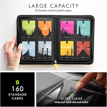 Vault X 4 Pocket Trading Card Zip Binder, 160 cards, Premium Exo