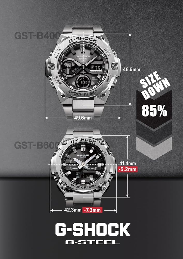 Amazon.com: Casio G-Shock GST-B600D-1AJF [G-Shock G-Steel], Silver