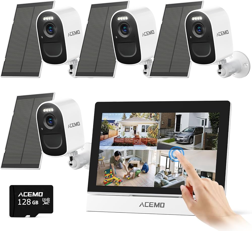 Amazon.co.jp: 【タッチパネルモニター付き】ACEMO 防犯カメラ 屋外