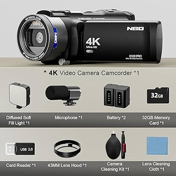 Amazon.com : NBD 4K Video Camera Camcorder Ultra 48MP Vlogging