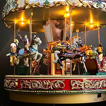 Amazon | レアミスタークリスマスメリーゴーランドオルゴール