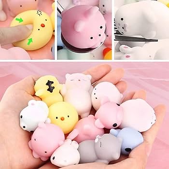 Amazon.co.jp: かわいいもち S スクイーズ おもちゃ 24 個セット 収納