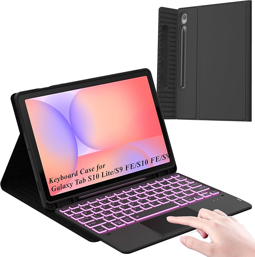 Amazon.com: 7 Color Backlit Keyboard Case for Samsung Galaxy Tab