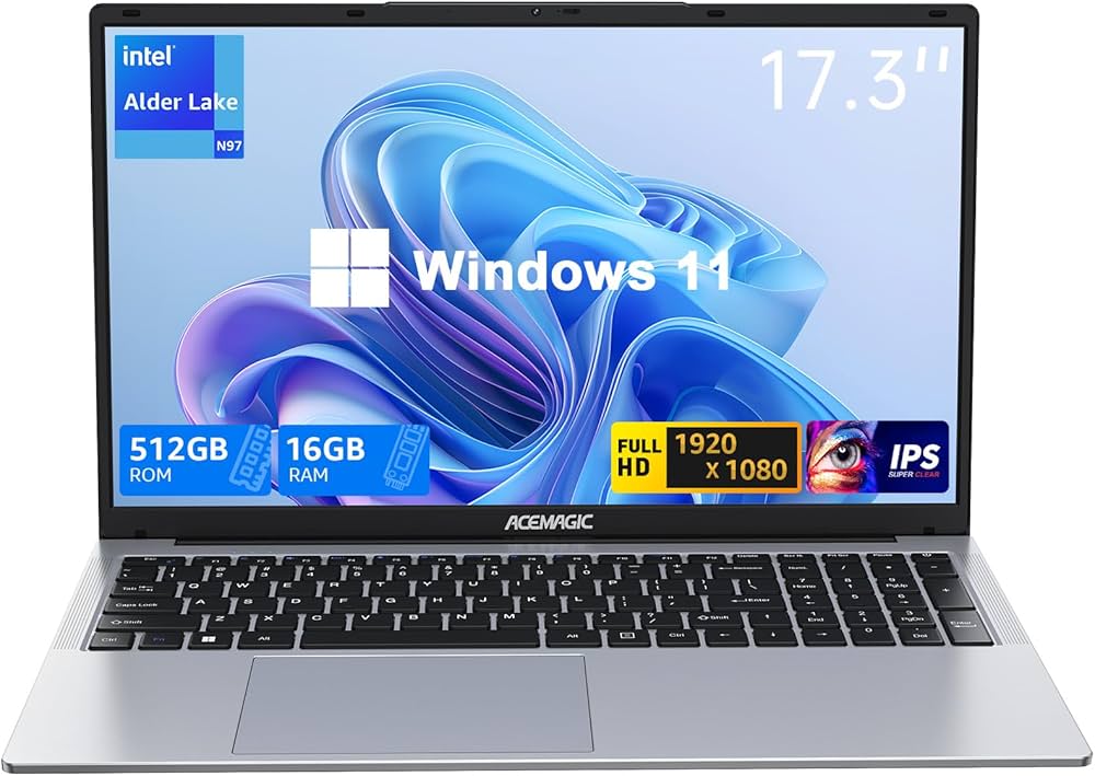 Amazon.co.jp: ACEMAGIC ノートパソコン N97 ノートPC 17.3インチ