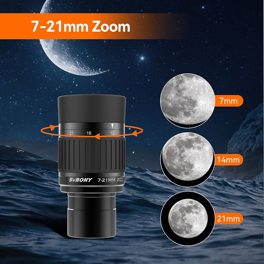 Amazon.com : SVBONY SV135 Zoom Eyepiece, Zoom 7 to 21mm 1.25 Inch