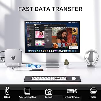 Minisopuru Mac Mini Dock & Stand With M.2 NVMe SSD Enclosure - 8