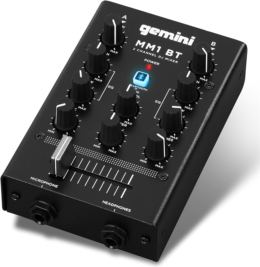 Amazon.com: Gemini Portable Bluetooth DJ Mixer – 2-Channel Mini