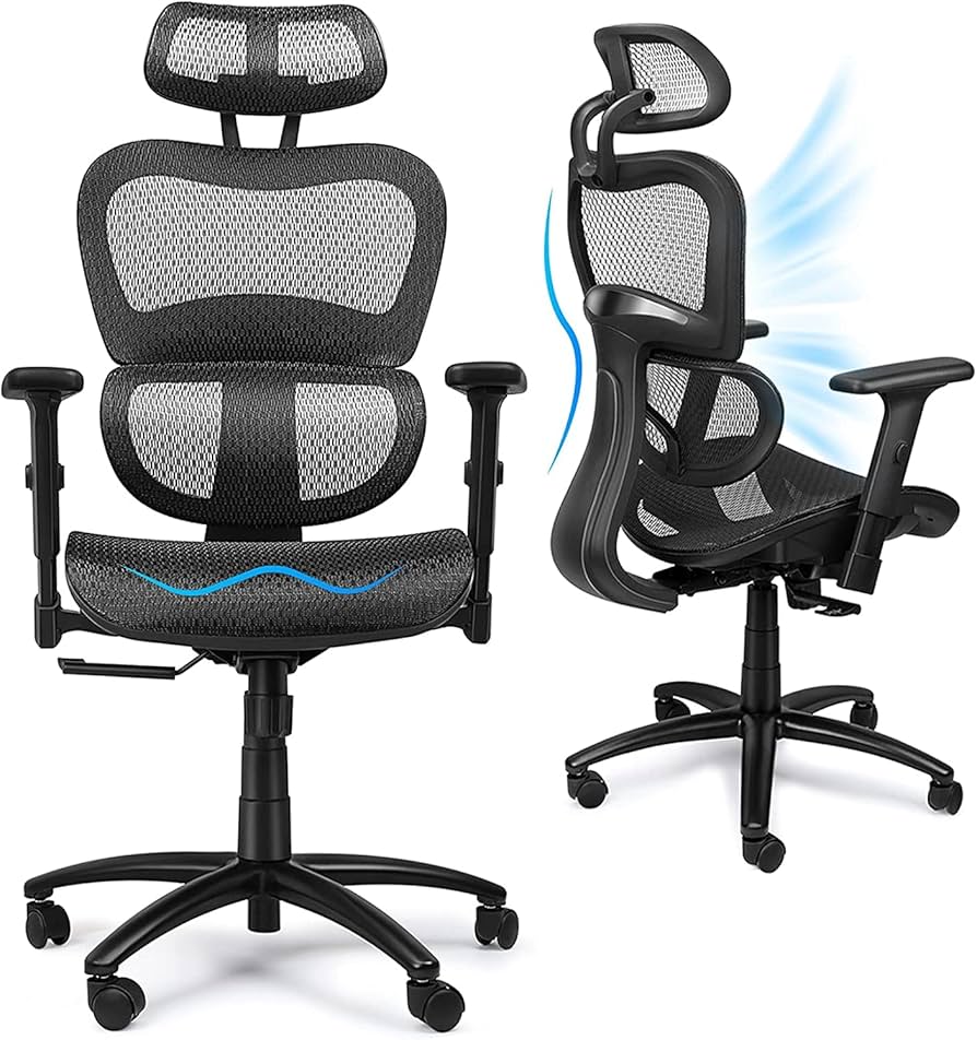 Amazon.co.jp: Komene オフィスチェア 人間工学椅子 メッシュ チェア
