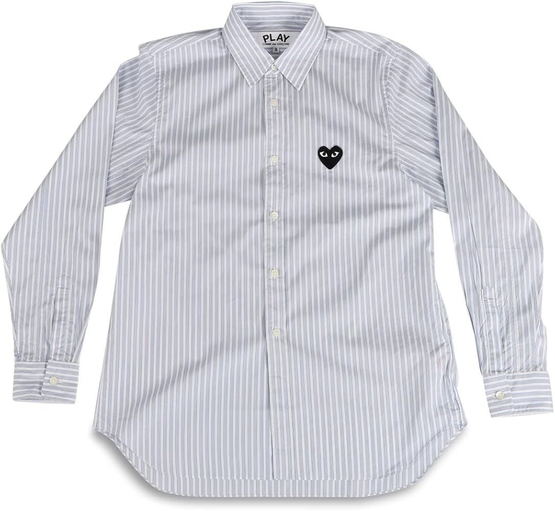 Amazon.co.jp: [プレイ コムデギャルソン] シャツ 長袖 ストライプ