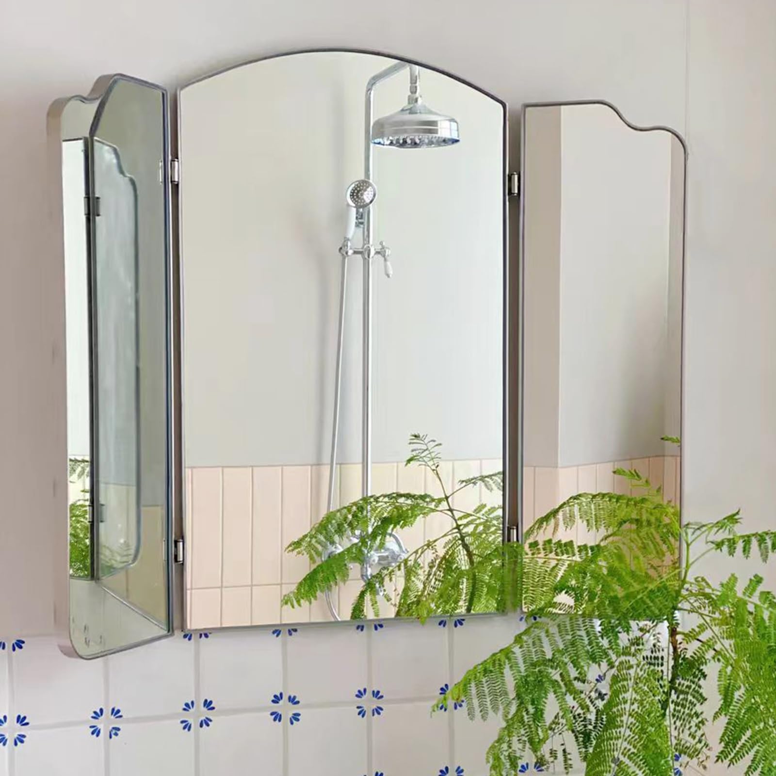 Amazon.com: Jcgly Vintage Vanity Mirror for Bathroom, Trifold