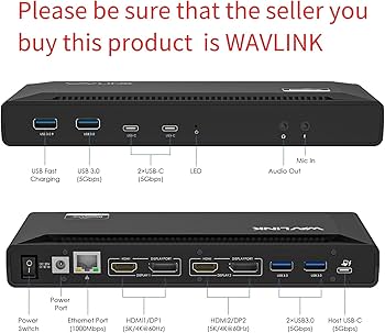 Amazon.com: WAVLINK Universal USB C Laptop Docking Station Dual