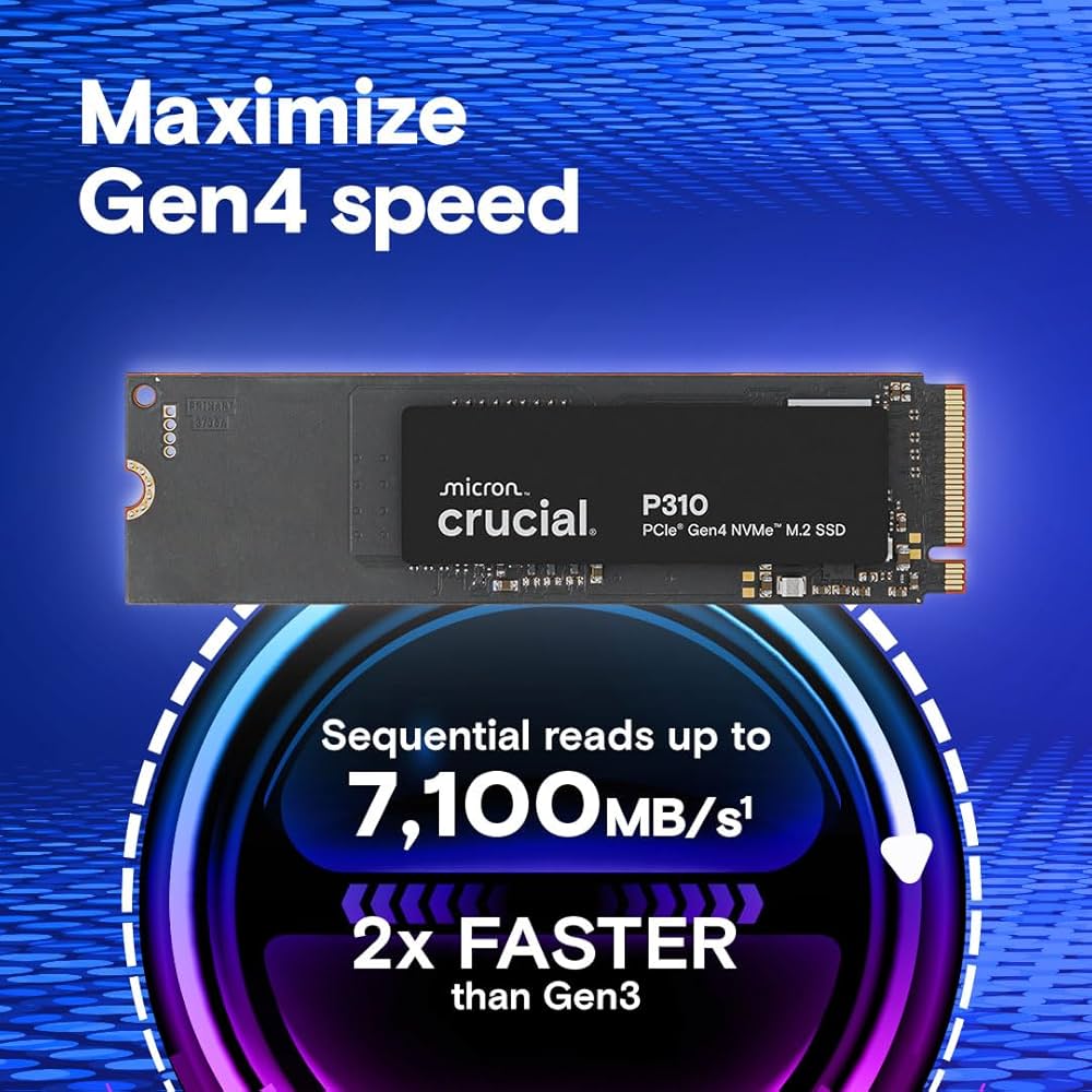 Amazon | Crucial P310 2TB SSD PCIe Gen4 NVMe M.2 2280 最大7,100MB