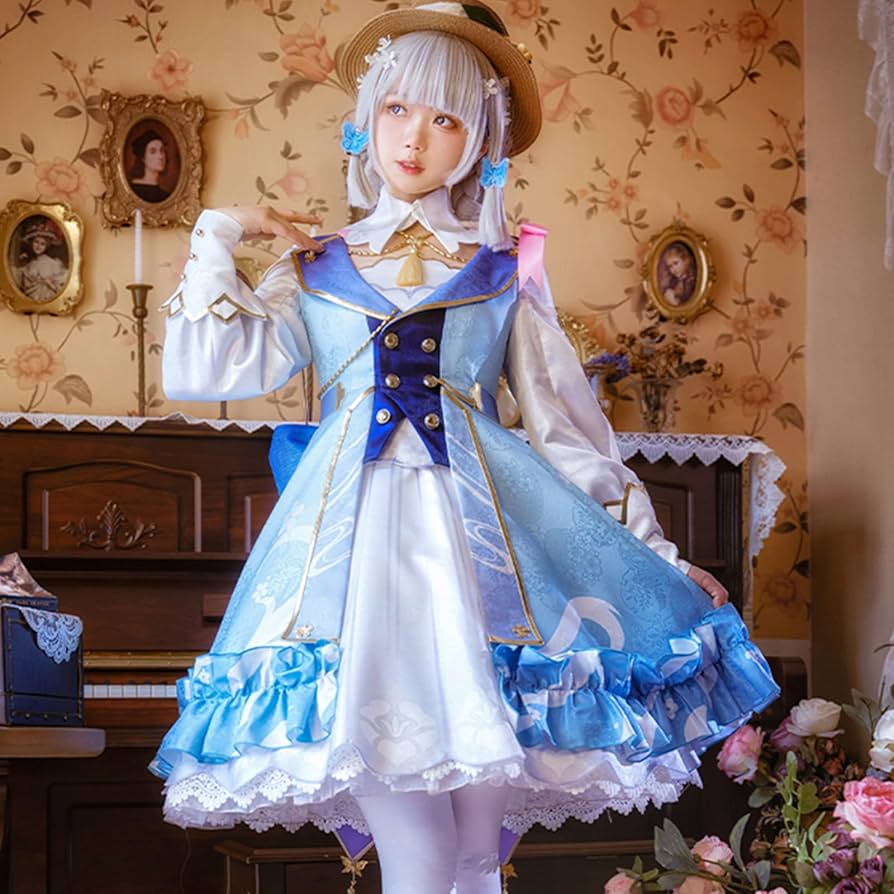 Amazon | 神里綾華 コスプレ 衣装 花時に訪れた手紙 原神cosplayに適用