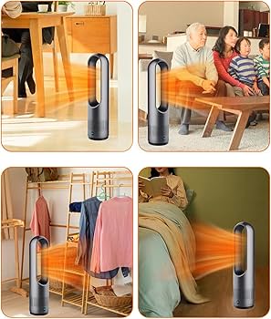 Amazon.co.jp: 扇風機 タワーファン【冷暖両用＆羽根なし】 スリム