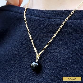 Amazon | [GOLD STONE] モリオン ネックレス 黒水晶 ペンダント