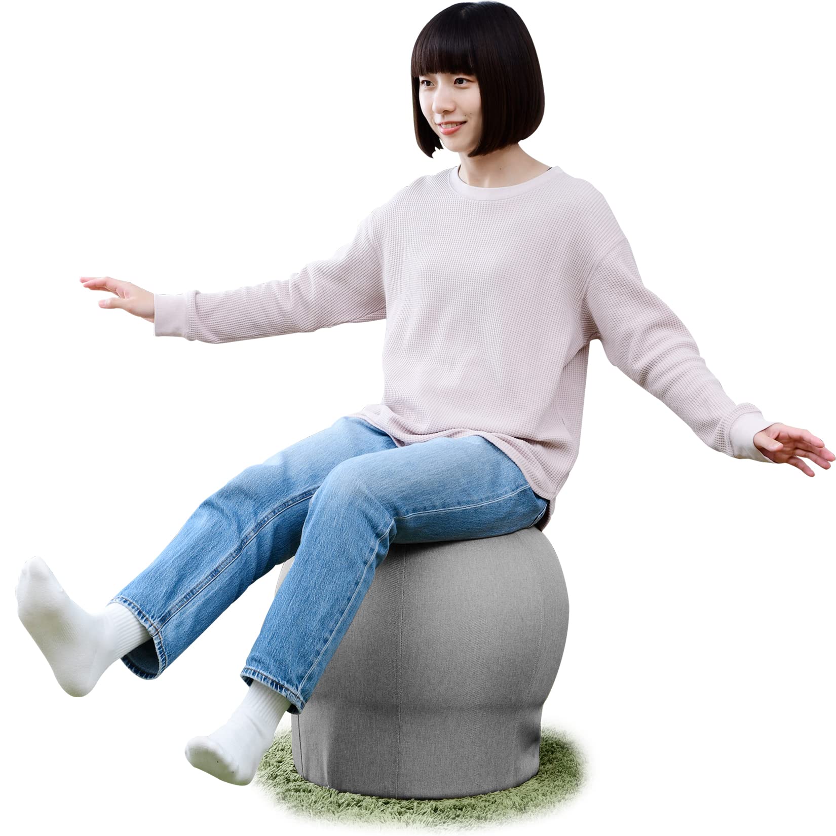 Amazon.co.jp: 山善(YAMAZEN) バランスボール 椅子 スツール 固定 45cm