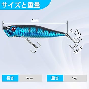 Amazon.co.jp: ポッパー ルアー トップウォーター ルアー